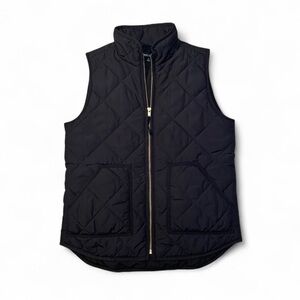 J. Crew Mercantile Women’s Black Full Zip Quilted Puffer Vest Size Small
